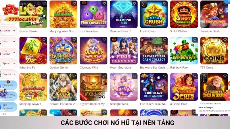 Các bước chơi nổ hũ tại nền tảng