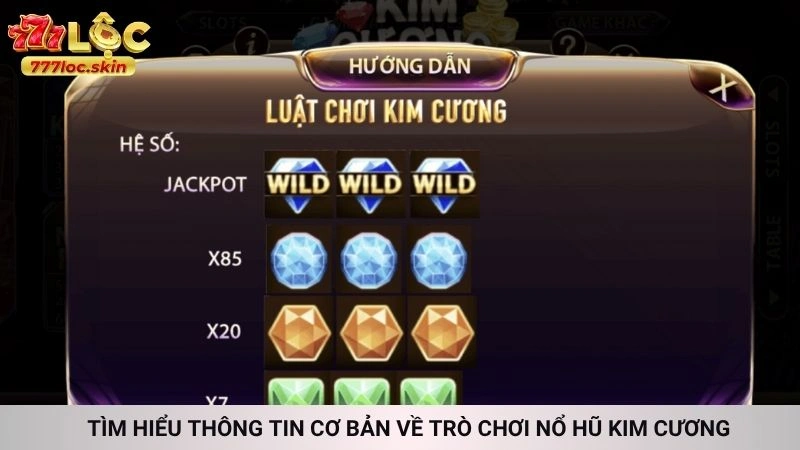 Tìm hiểu thông tin cơ bản về trò chơi Nổ hũ Kim Cương