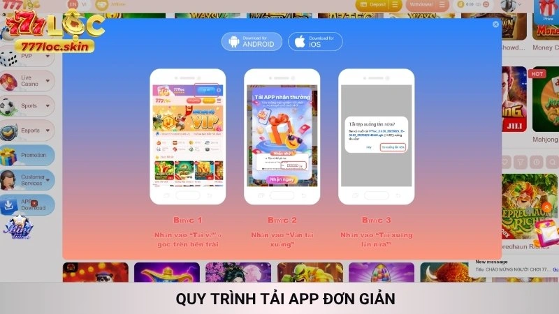 Quy trình tải app đơn giản