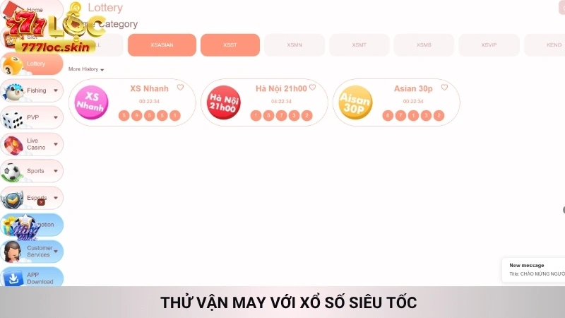 Thử vận may với xổ số siêu tốc