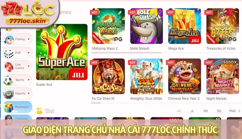 Giao diện trang chủ 777LOC chính thức, hiện đại và thân thiện Giao diện trang chủ 777LOC chính thức, hiện đại và thân thiện